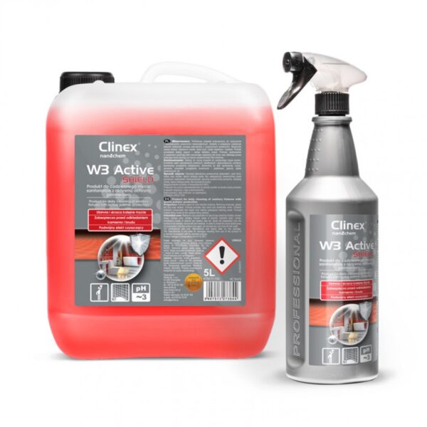 Clinex W3 Active Shield, καθαριστικό μπάνιου με ενεργή προστασία, 1L , 5L