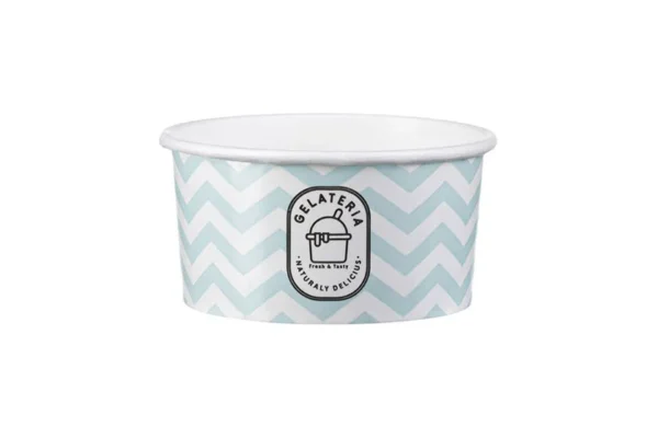 Χάρτινο Μπωλ Παγωτού 5oz Zig Zag Design